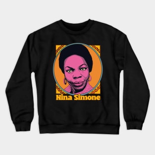 Nina Simone - Original Retro Fan Art Design Crewneck Sweatshirt